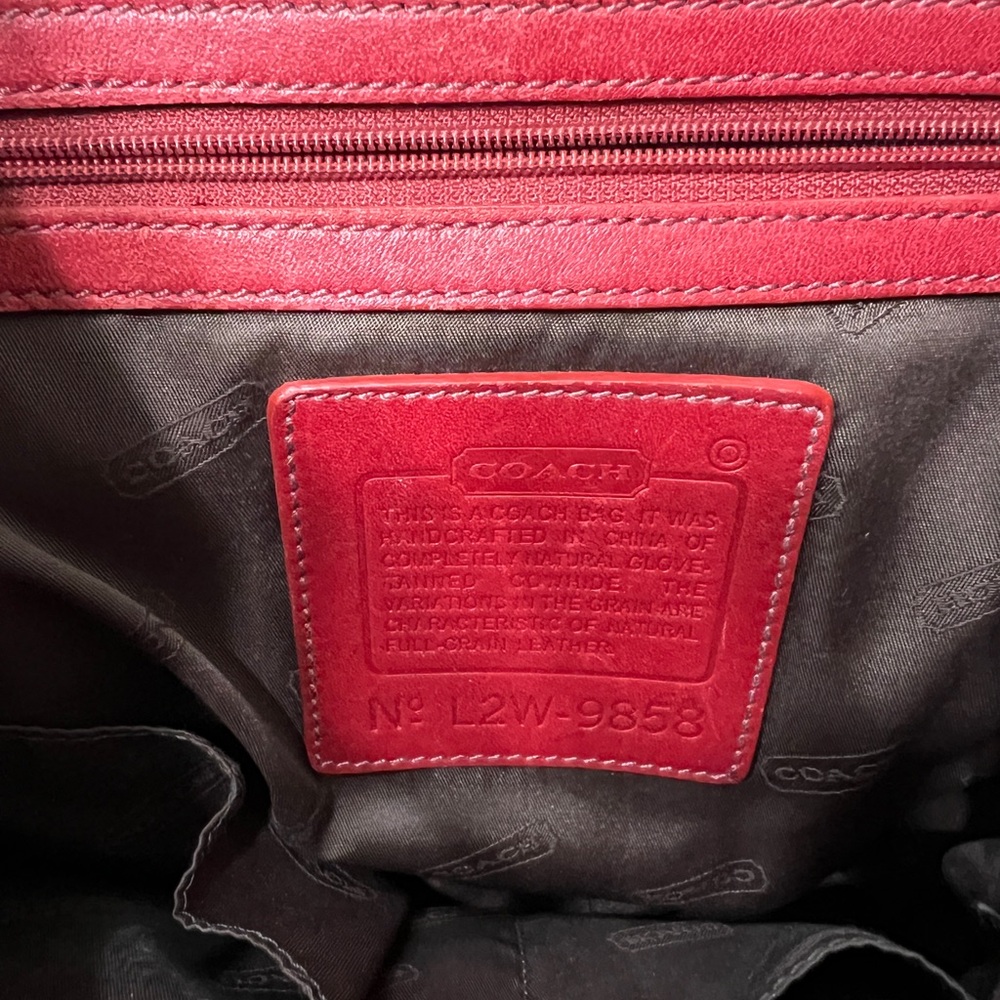 Coach 9858 Cherry Red Small Backpack Excellent Condition Vintage - Picture 4 of 8
